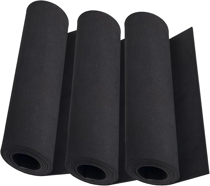 3-Pack 2mm Thick Black Eva Foam Cosplay Sheets roll, 13.5" x 49" Premium eva by MEARCOOH