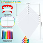 Libima 100 DIY Blank Kites for Kids Bulk Large Kite Making Kit Easy to Fly Set - Image 2