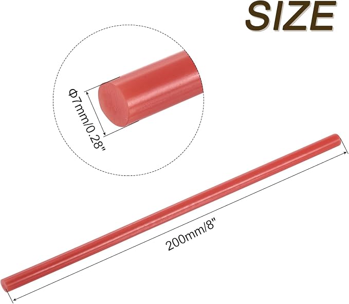 uxcell 30pcs 7mm x 200mm Full Size Hot Glue Gun Sticks 8-inch x 0.27-inch High - Image 2