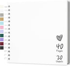 Scrapbook 8x8 Inch DIY Scrapbook Album Hardcover Kraft Paper 40 pages/20 sheets by Hiwhy