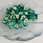 100pcs Green Avocado Polymer Clay Spacer Beads - Image 7