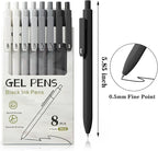 Piochoo Black Gel Pens, Nurse Aesthetic Cute Office School Supplies, Gifts - Image 5