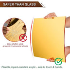 Gold Acrylic Mirror Sheet 11.8” x 11.8” x 1/8”, 2 Pack ALCCIFI Reflective - Image 2
