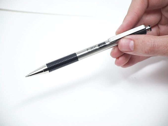 Zebra Pen F-301 Retractable Ballpoint Pen, Stainless Steel Barrel, Fine Point - Image 6