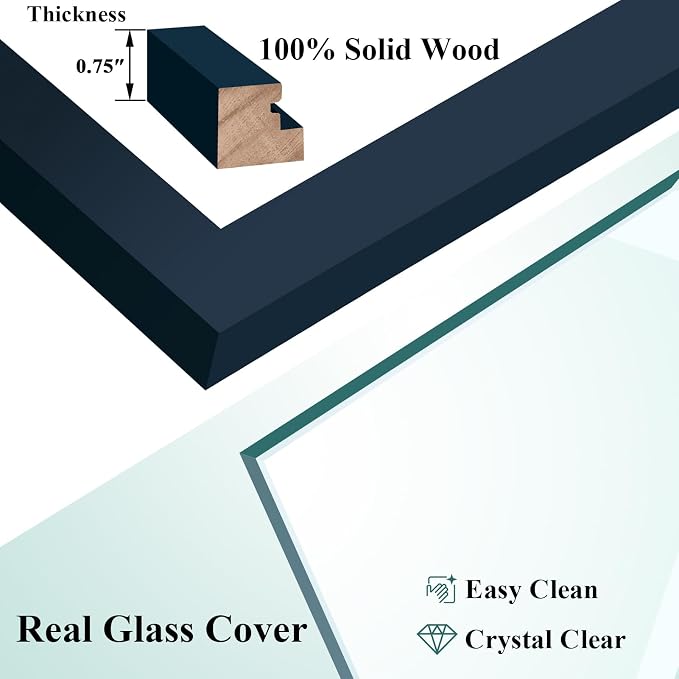 RPJC 5x7 inch Picture Frame Made of Solid Wood High Definition Glass - Image 7