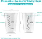 200Pcs 8oz Graduated Clear Plastic Measuring Cups Disposable Mixing Cups - Image 3