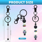 80 Pcs Beadable Keychains Bulk Kit – DIY Keychain Making Supplies - Image 2