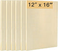 6PCS Wood Panels for Painting, 12 x 16 Inch Craft Wood Canvas Panel Boards by FVIEXE