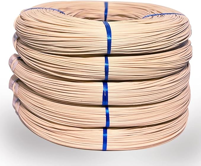 VFULIE 5PCS Basket Round Reeds #6 3mm 1-Pound Coil Basket Weaving Canes by VFULIE