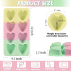 Sakolla 2 Pack 2.7″ Heart Cake Molds, 8 Cavity Silicone Baking Molds - Image 3