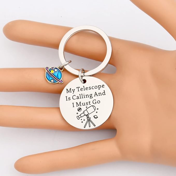WSNANG Astronomy Gift Spacemen Gift Astronaut Keychain My Telescope Is Calling - Image 4