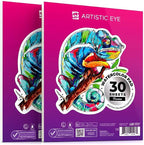 ARTISTIC EYE Watercolor Pad 9x12”, 30 Sheets, Glue Bound, Acid-Free Paper by ARTISTICEYE