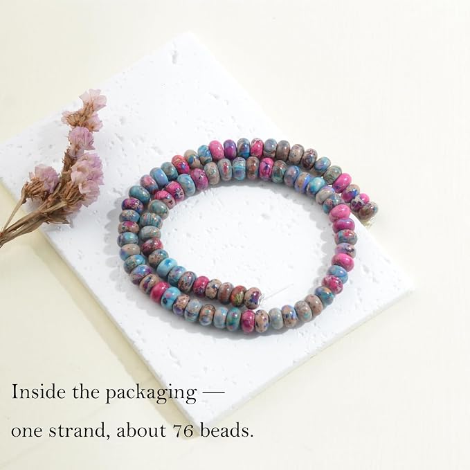 5x8mm Natural Rondelle Beads – Loose Gemstone Spacers - Image 4