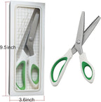 JISTL Green Pinking Shears Comfort Grips Crafts Zig Zag Cut Sewing Scissors - Image 2
