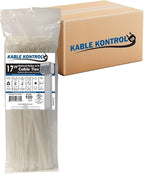 Kable Kontrol Cable Zip Ties Natural White 1, 175 Lbs Tensile Strength by KABLEKONTROL%C2%AE