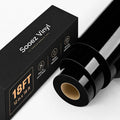 Sooez Permanent Vinyl -Glossy Black Adhesive Vinyl Roll by Sooez