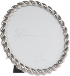 Lawrence Frames Metal Frame, Rope Design, Brushed Nickel, 4x4 Round - Image 2