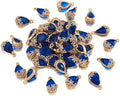FASHEWELRY 50Pcs Faceted Teardrop Glass Pendants Transparent Crystal Drop Charms by FASHEWELRY