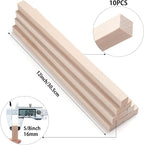 Balsa Wood Sticks Balsa Wood Strips 5/8" x 12", Unfinished Wood Dowel Rods - Image 3