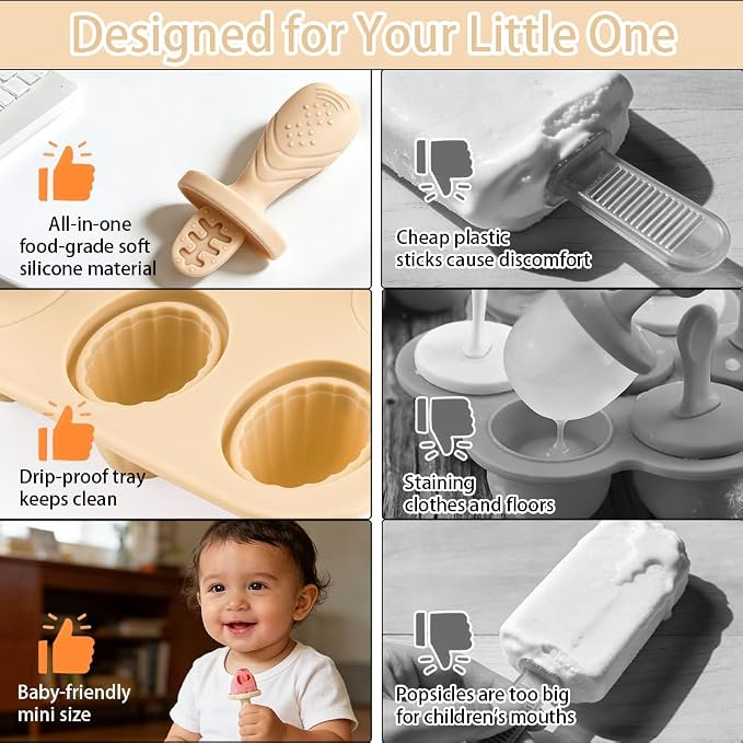 Silicone Baby Popsicle Molds for Teething Relief - Image 5