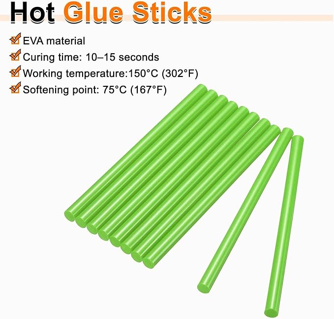 HARFINGTON 10pcs Hot Glue Sticks 0.43" Dia x 5.91" Long EVA Mini Hot Melt - Image 4