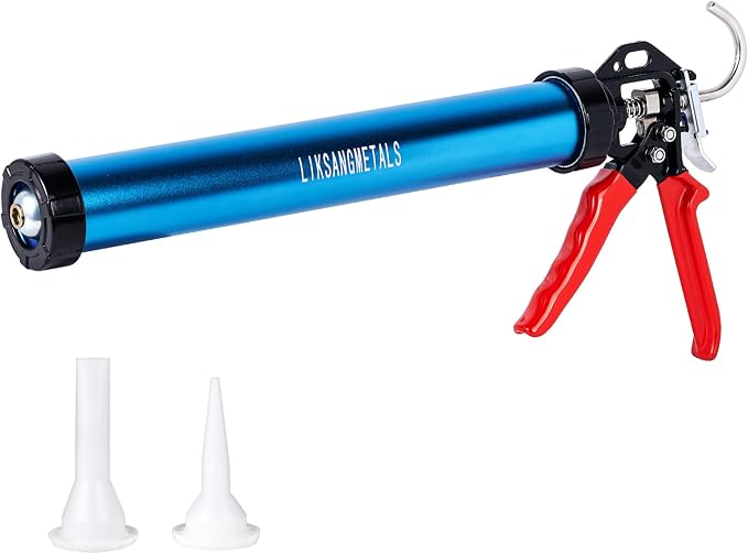 Three bearing energy-saving blue aluminum tube universal sausage glue gun by Unknown