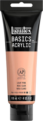 Liquitex BASICS Acrylic Paint, 118ml Tube, Light Pink by Liquitex