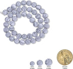60pcs Natural Matte Black and White Malachite Gemstone Beads，6mm Frosted Round - Image 2