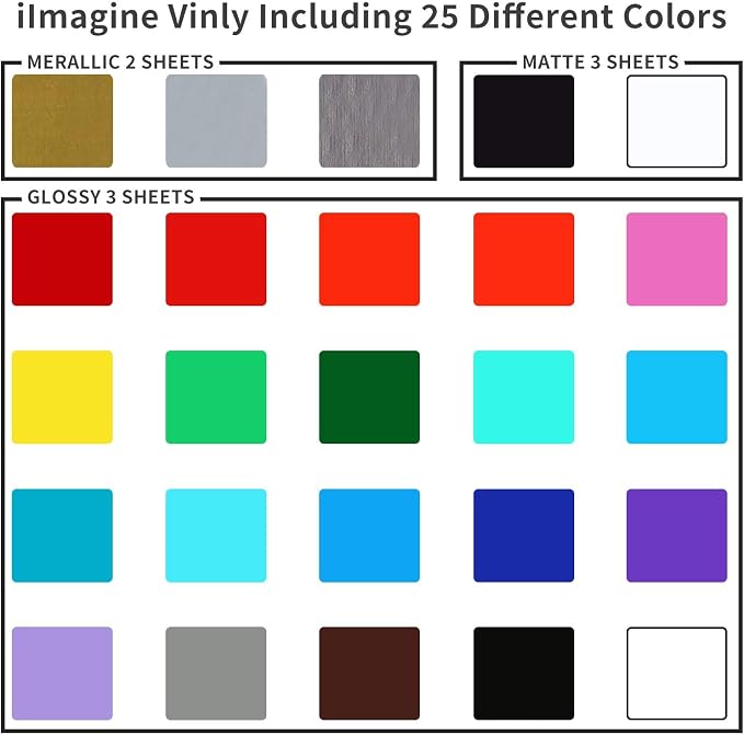 Permanent Vinyl, 72 Pack Permanent Adhesive Vinyl Sheets - Image 3