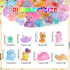 DIYDEC 206pcs Mini Luminous Resin Animals, Miniatures Glow in The Dark Toys - Image 2