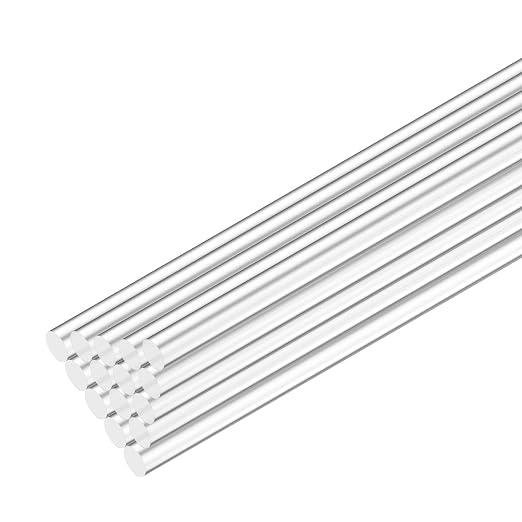 M METERXITY 15-Pack Acrylic Round Rods, 11.81 x 0.24 Inch/ 300 x 6 mm Clear by MMETERXITY