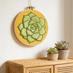 INFUNLY Succulent Punch Needle Embroidery Kit 8.7" DIY Punch Embroidery Kit - Image 6