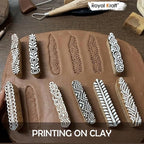 Mehndi Print Blocks Stylish Border Pattern Wooden Stamps Htag2156 - Image 2