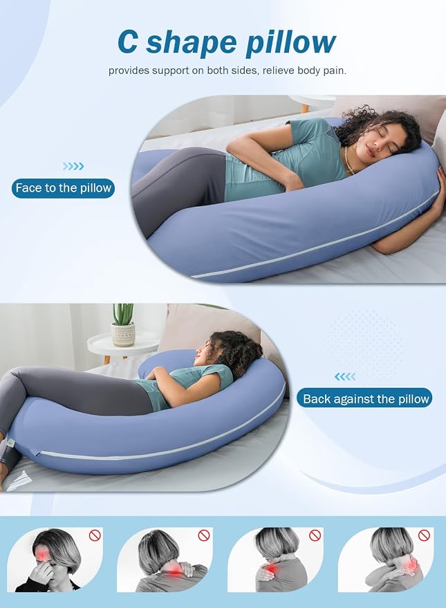 INSEN Cooling Pregnancy Pillow, Maternity Pillow - Image 6