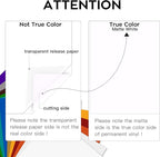 HTVRONT Matte White Permanent Vinyl 12 Pack 12"x12" Compatible - Image 2