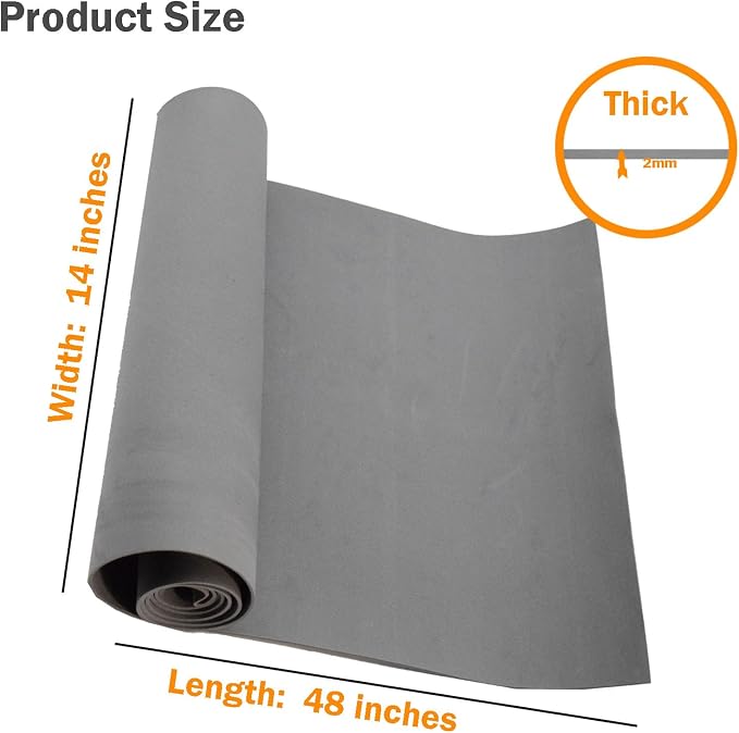 EVA Foam Roll | High Density 85kg/m3 | 2mm Thick | 48"x14" | Ideal - Image 4