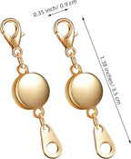 Hicarer 12 Pieces Magnetic Necklace Clasp Locking Magnetic Jewelry Clasp Round - Image 2