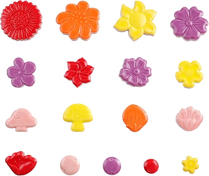 454g DIY Craft Ceramic Mosaic Tiles Flower Animal Mosaic Insect - Image 2