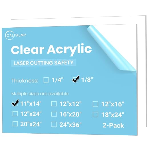 CALPALMY 11x14 Inch Clear Acrylic Sheet by CalPalmy