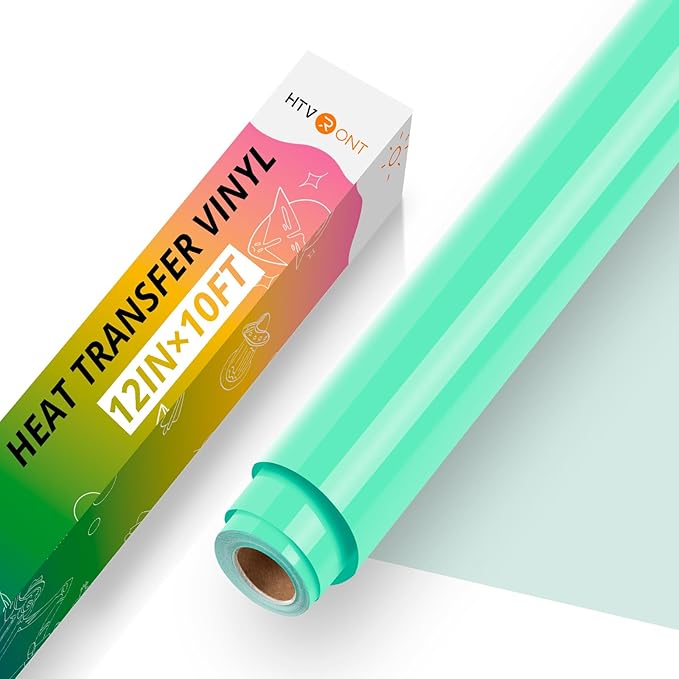 HTVRONT Heat Transfer Vinyl, Mint Green HTV, 12 x 10FT HTV Vinyl Roll | Mint - Image 6
