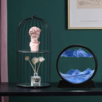 rysnwsu 3D Dynamic Sand Art Liquid Motion, Moving Sand Art Picture Round Glass - Image 2