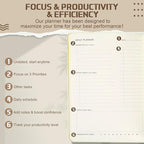 Productivity 3-month Planner Undated Daily Weekly Monthly Planner - Image 3