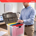 STAPLES File Box File Portable Tote, Letter Size - Image 7