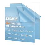 KINLINK 12x12 Plexiglass Sheets 1/24 inch Thick, 1mm Clear PET Plastic Sheet by KINLINK