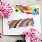 INFUNLY 6pcs Abstract Art DIY Cross Stitch Bookmark Kits - Image 6