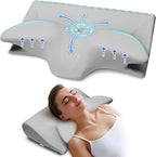 Cervical Pillow for Neck Pain Relief, Cooling Contour Memory Foam Pillows by SUFOR