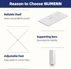 NUMENN Triple Column 5 Tier Bookshelf, Bookcase - Image 7