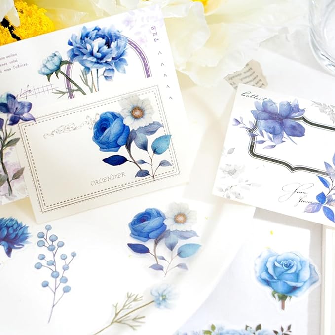 100 Pcs Daisy Camellia Stickers, 50 Patterns - Image 9