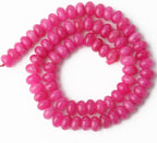 Songxi 5x8mm Natural Rose Colored Jade Stone Rondelle Beads, Gemstone - Image 3