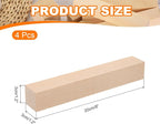 MECCANIXITY 4Pcs Basswood Carving Block, 1.2"x1.2"x8" Square Wooden Dowels - Image 2